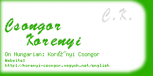 csongor korenyi business card